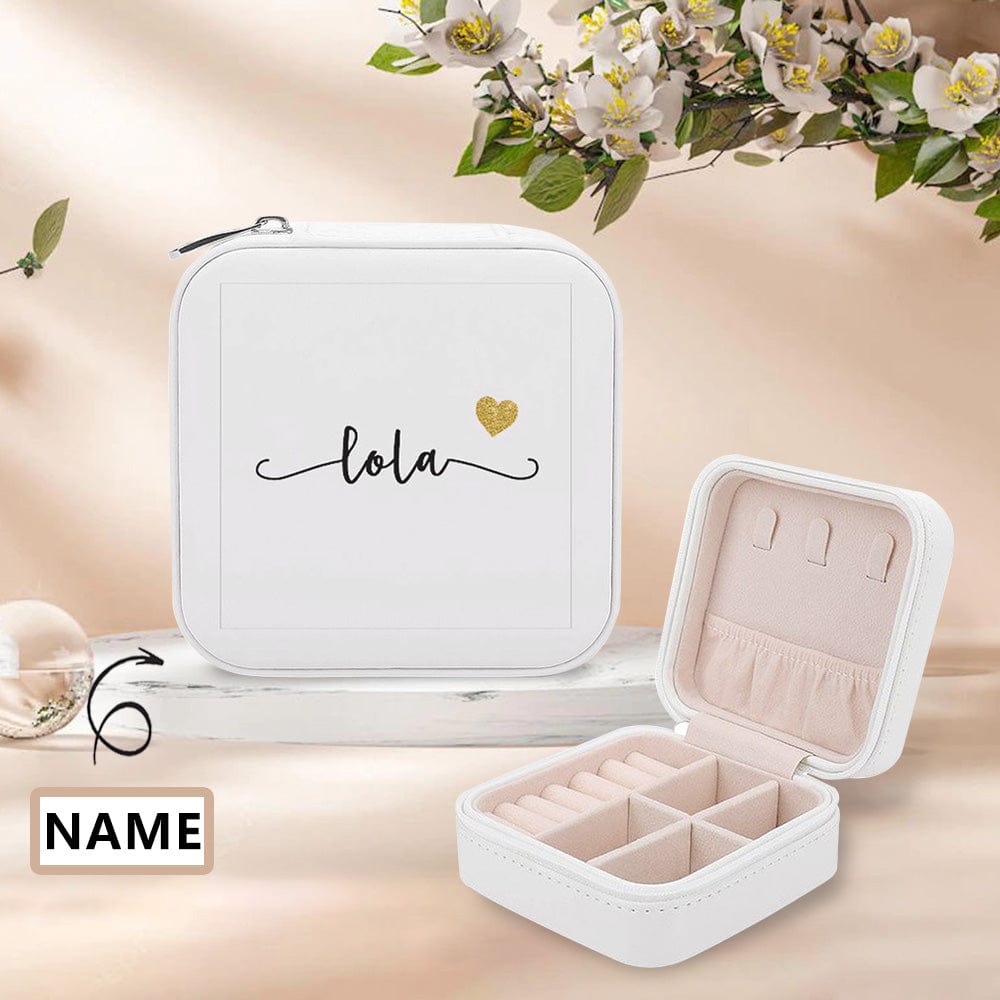 Custom Name Heart Jewelry Storage Box Jewelry Decorative Trinket Case