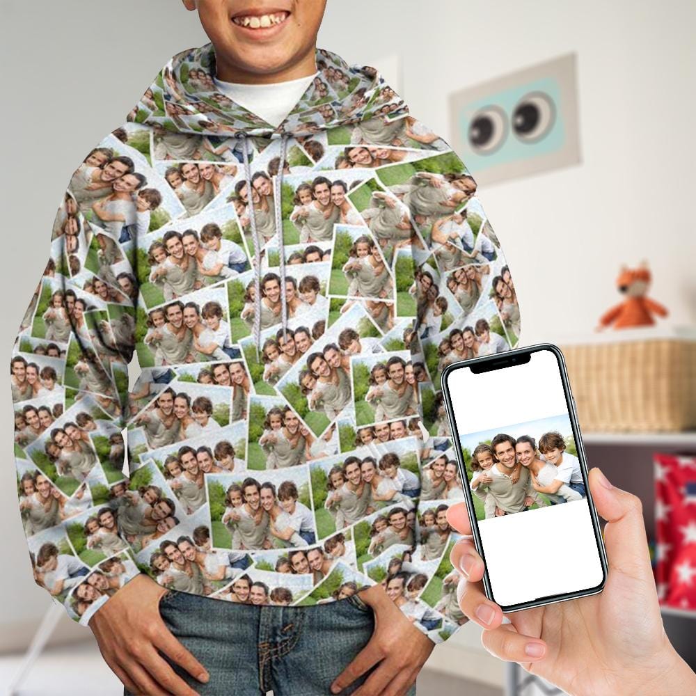 Custom Photo Seamless Stitching Loose Hoodie Top Outfits Youth Hoodie