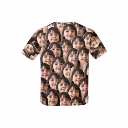 Custom #6-15Y Custom Photo&Name Kids Kid's All Over Print T-shirt - YesCustom