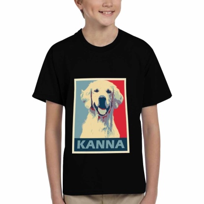 Custom #6-15Y Custom Photo&Name My Pets Kid's All Over Print T-shirt - YesCustom