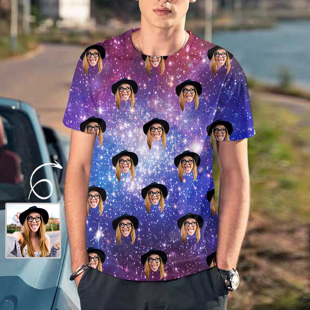Custom Girlfriend Face All Over Print T-shirt