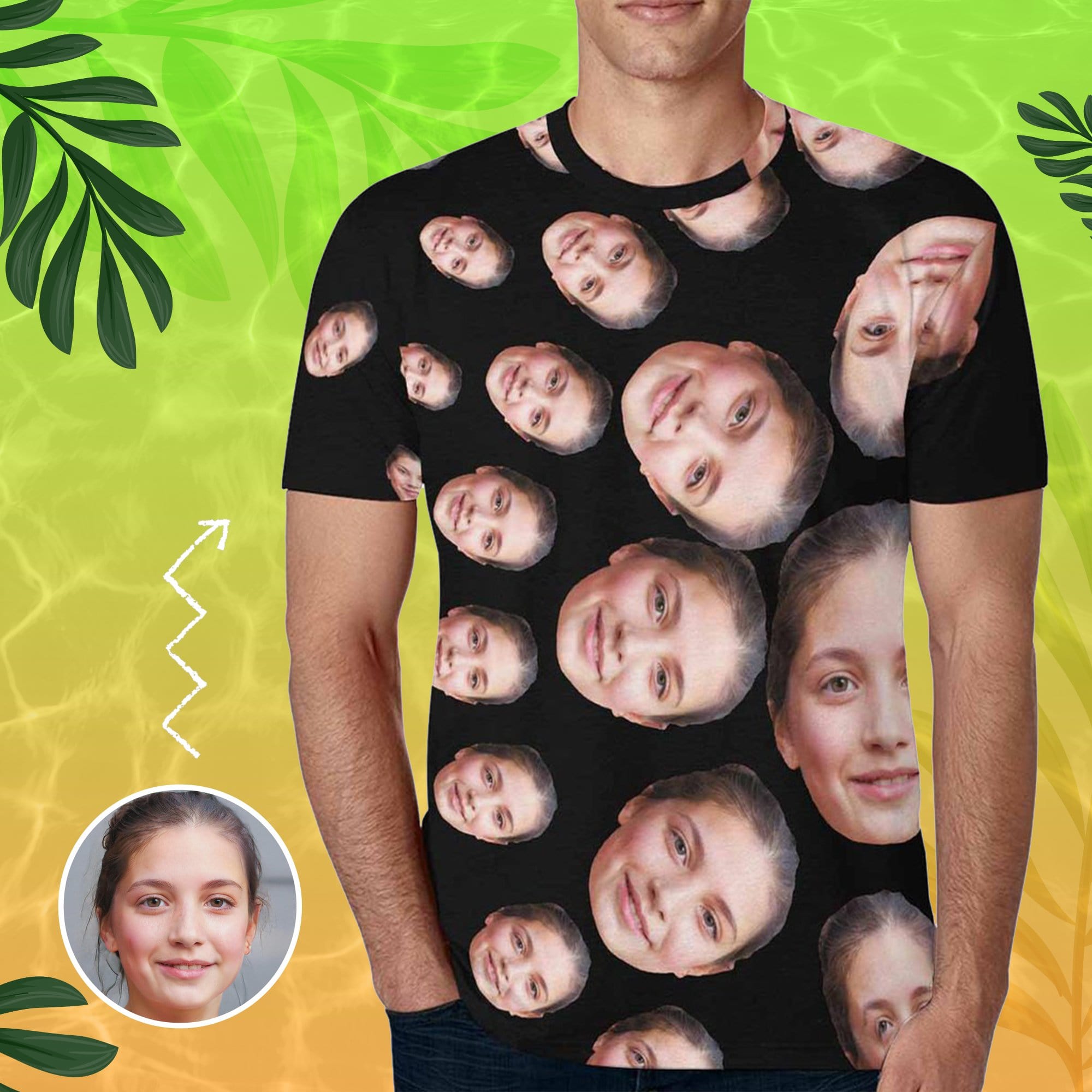 Personalized Girlfriend Face Shirts Custom Men's T-shirt with Photo