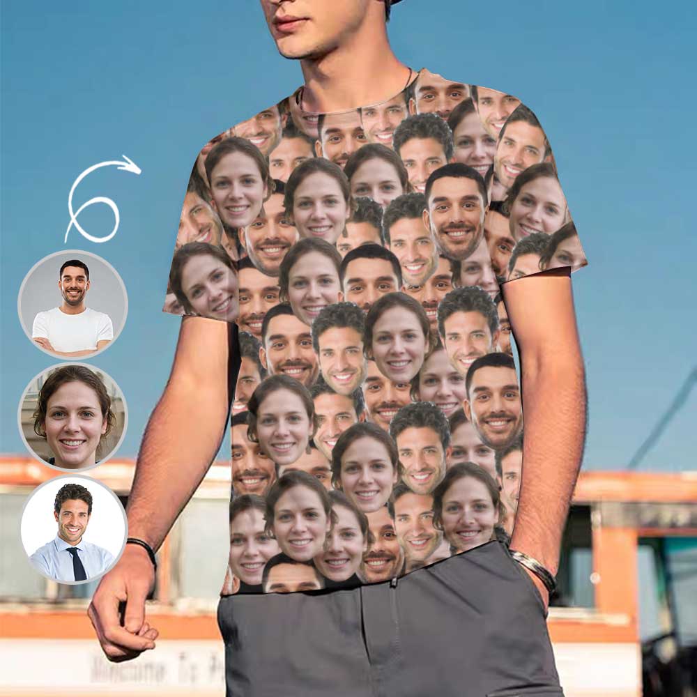 Personalized Shirts with Faces Seamless Put My Face on Men's T-shirt