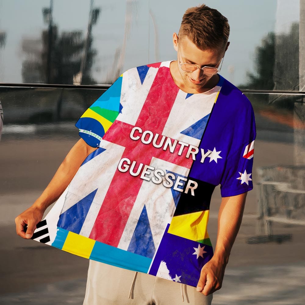 USA Flag Country Guesser Design Men's All Over Print T-shirt For Him