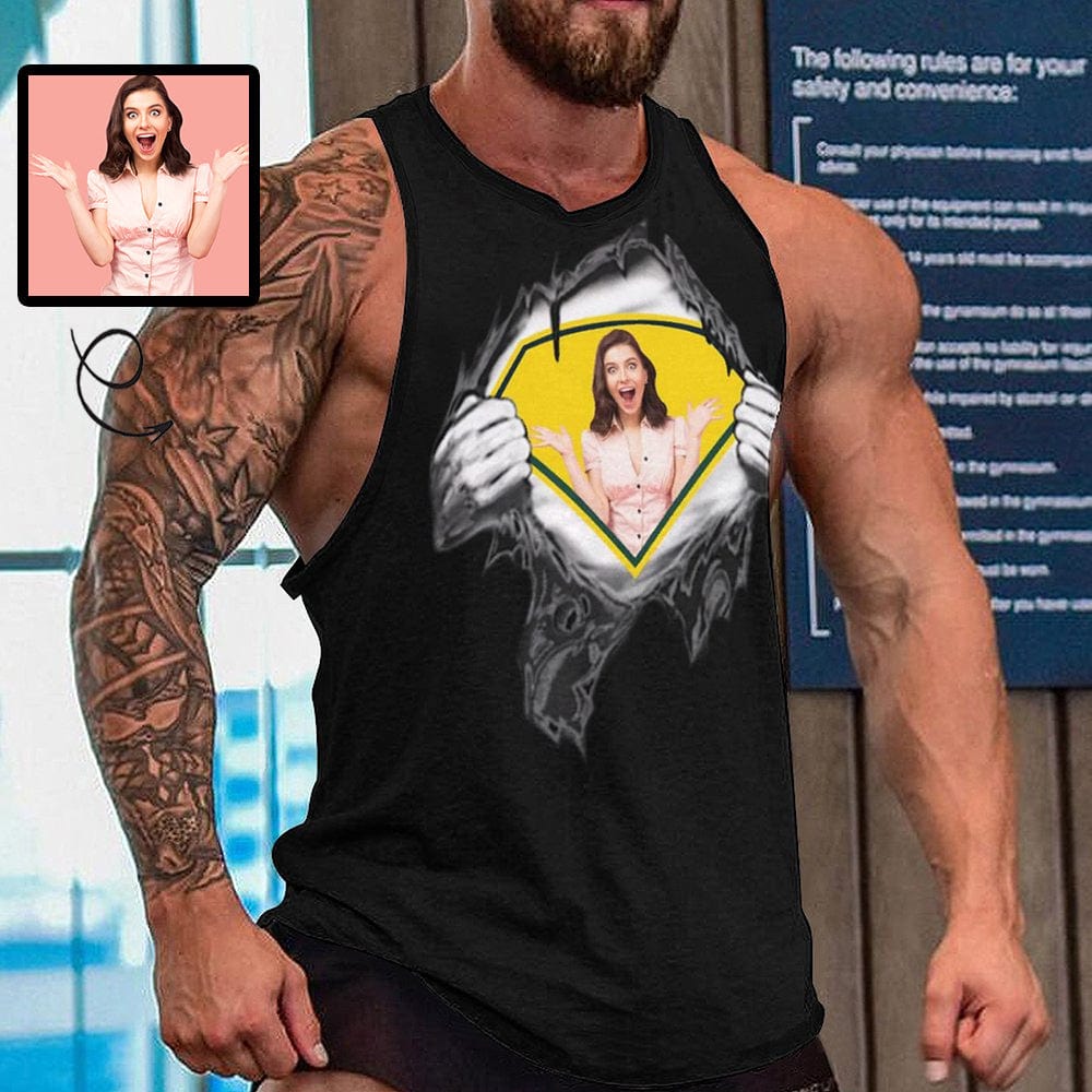 Custom Tank Tops with Photo Surprise Men's Tank Top Personalized Vest