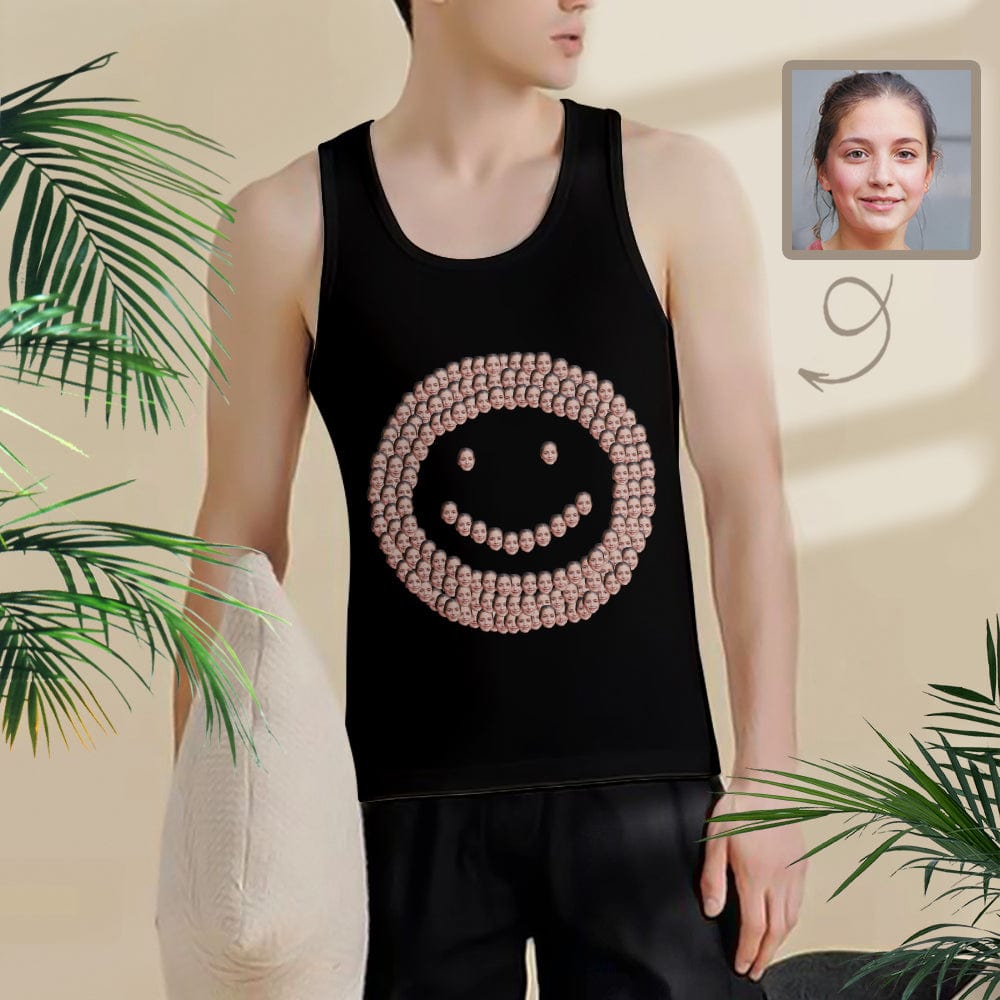 Custom Girlfriend Face Smile Personalized Mens All Over Print Tank Top