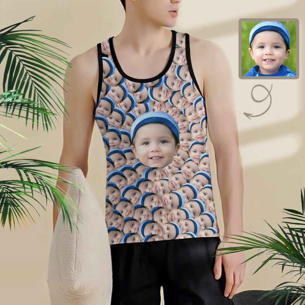Personalized Tank Tops Custom Face Smash Men's All Over Print Tank Top