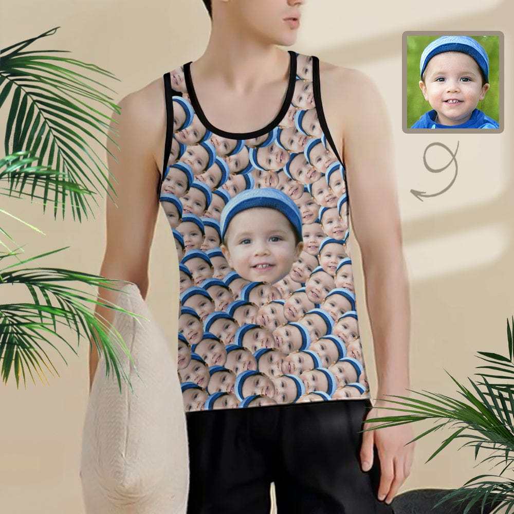 Personalized Tank Tops Custom Face Smash Men's All Over Print Tank Top