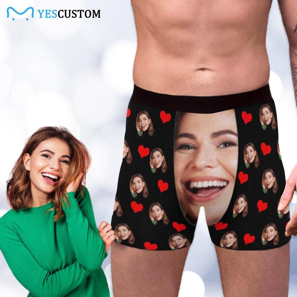 Custom Face Wife Men's Underwear Personalized Boxer Briefs Gift