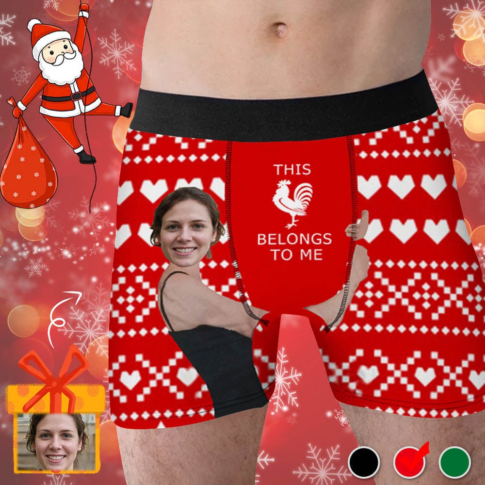 Custom Funny Girlfriend Christmas Boxer Briefs Personalized Underwear