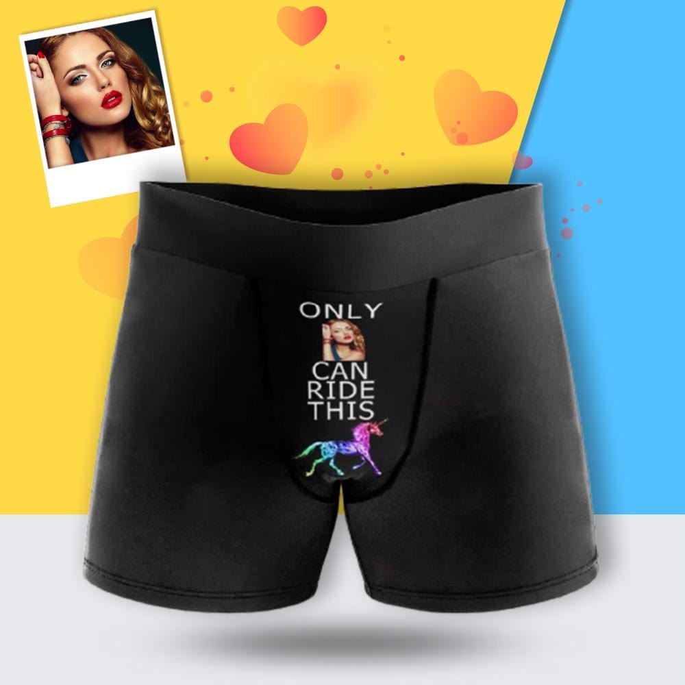 Custom Face Horse Men's Underwear Personalized Unique Design Gift