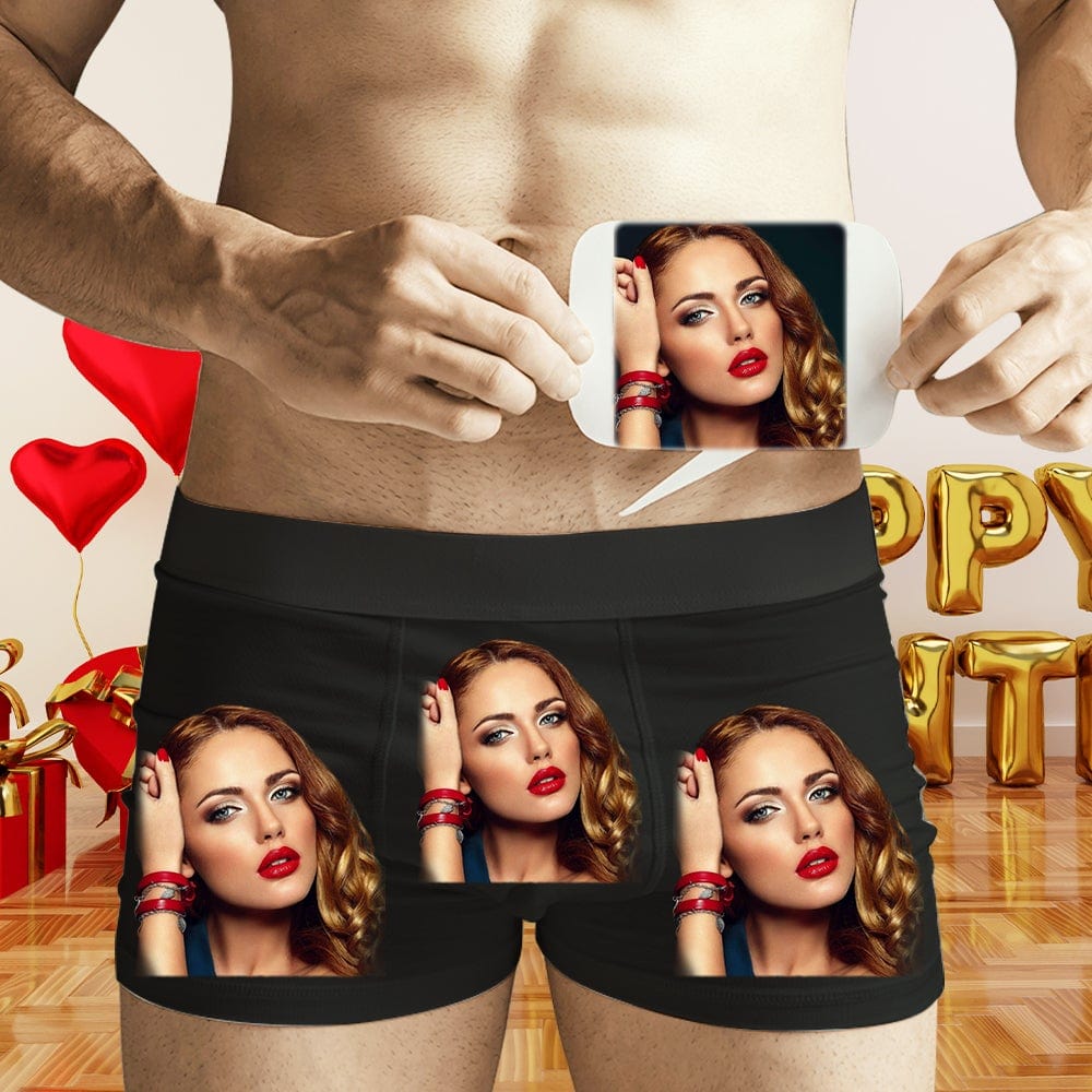 Custom Photo Men's Boxer Briefs Personalized Photo Boxers Underwear