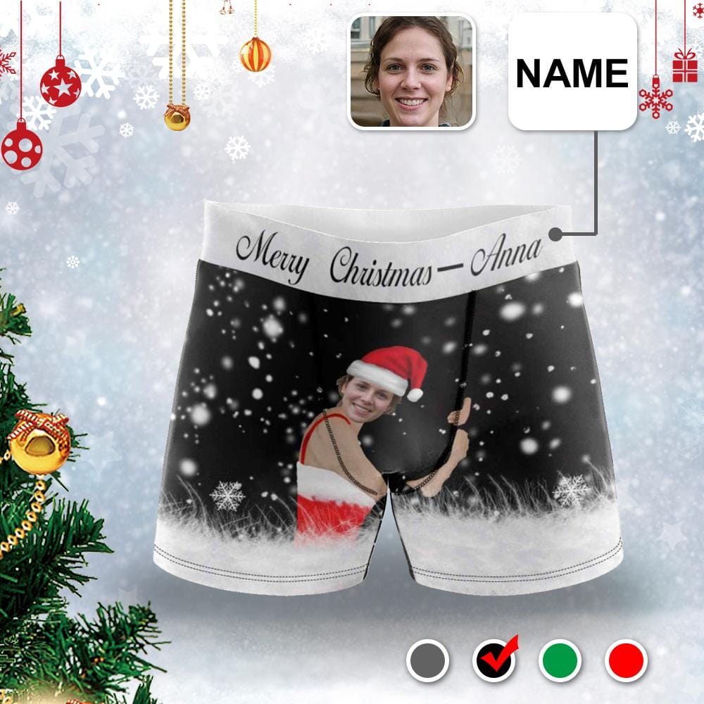 Custom Waistband Boxer Briefs Best Wish Personalized Face Underwear Gift