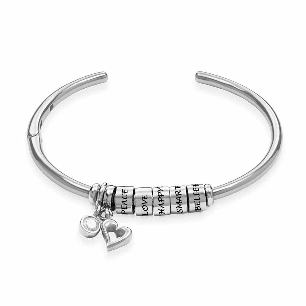 Personalized Bracelet Name Bracelet Custom Text Ball Couple Bracelet