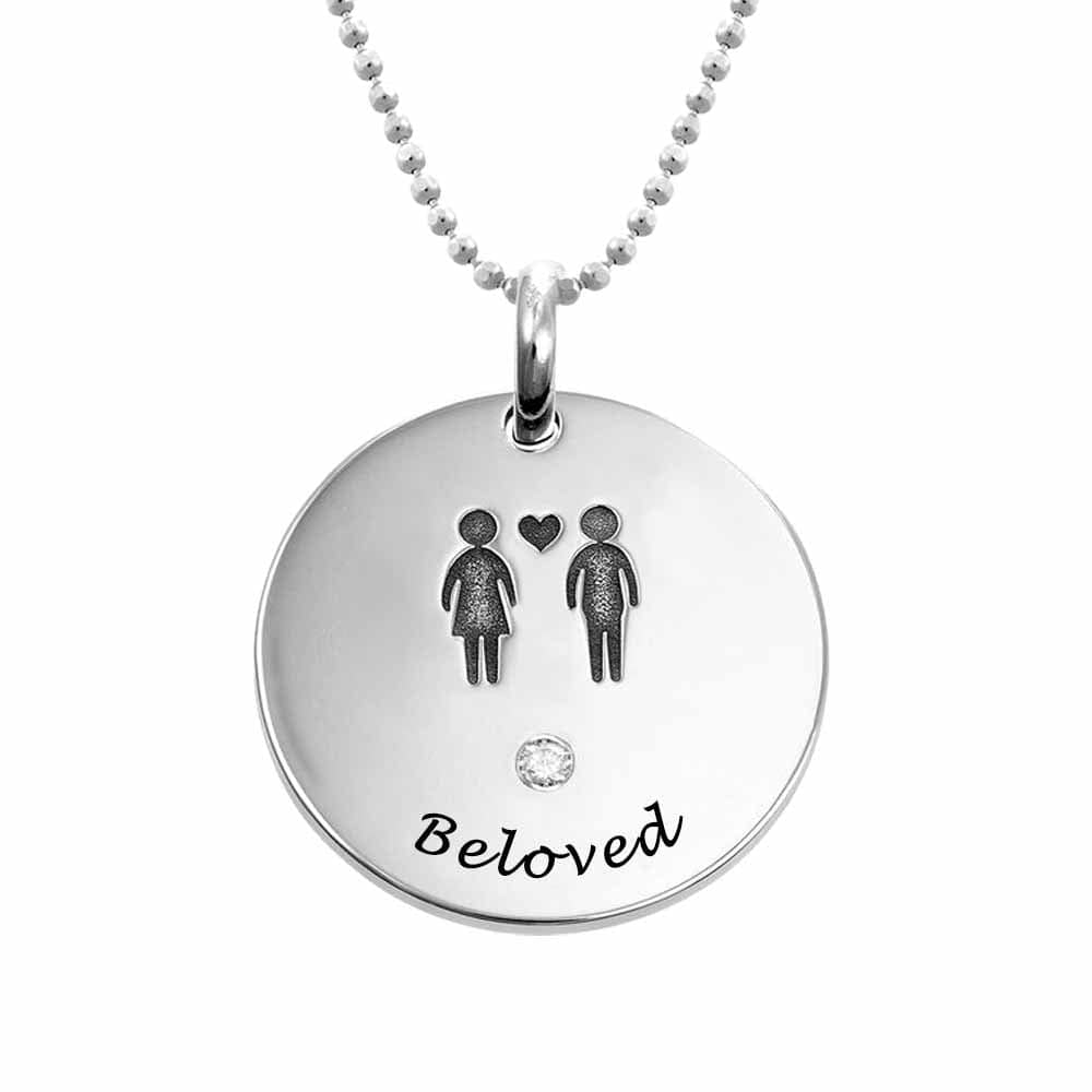 Custom Text Couples Necklace Personalized Name Necklace Jewelry Design