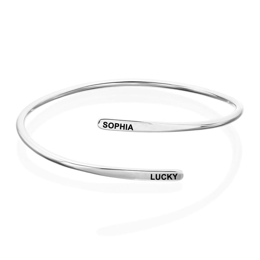 Personalized Bracelet Name Bracelet Custom Text Cuff Couple Bracelet