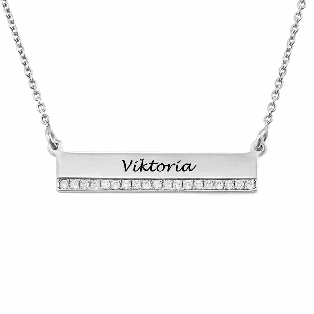 Custom Text Diamond Necklace Personalized Name Necklace Jewelry Design