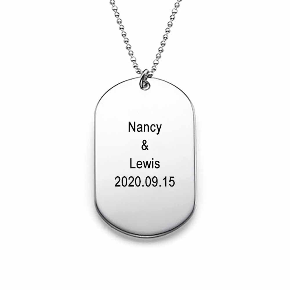 Custom Text Nameplate Necklace Personalized Name Necklace Jewelry Design