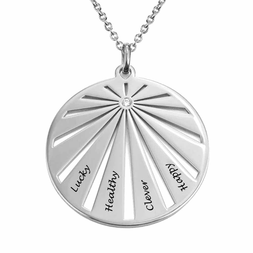 Custom Text Round Necklace Personalized Name Necklace Jewelry Design