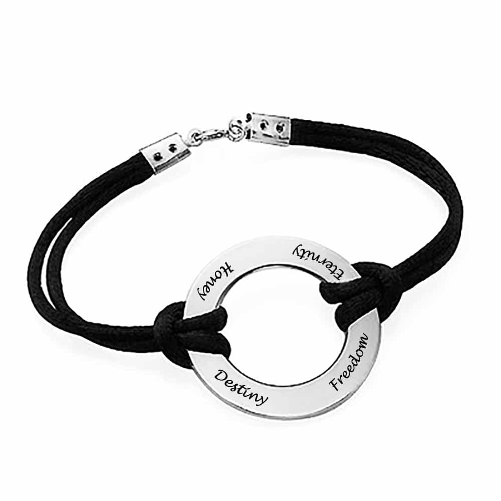 Personalized Bracelet Name Bracelet Custom Text Wafer Couple Bracelet