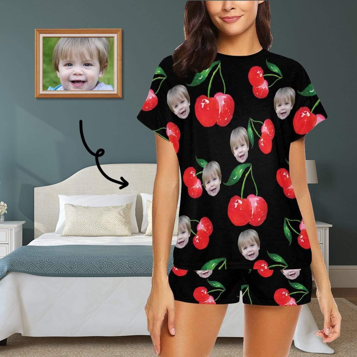 face on pajamas