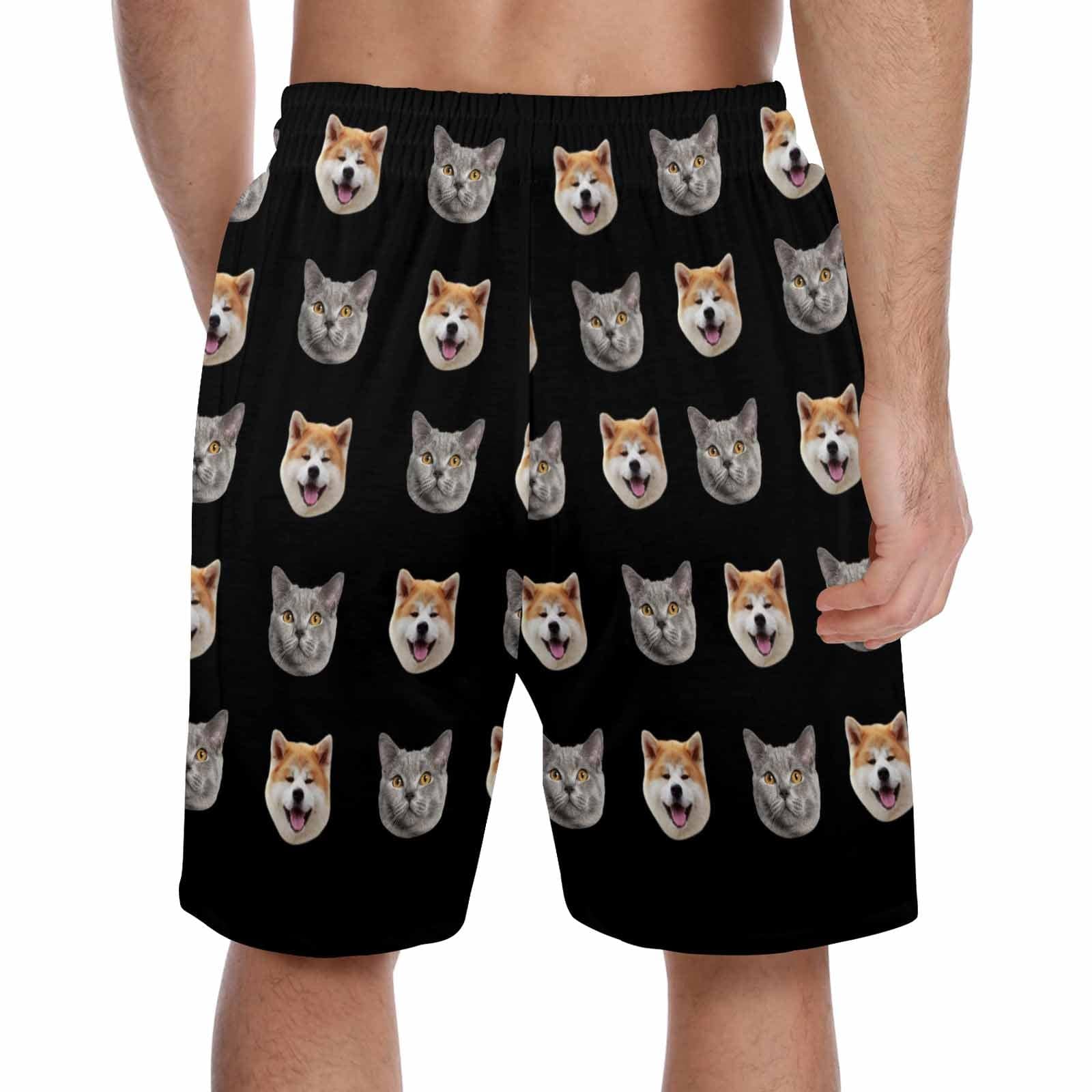 FacePajamas Custom Face Men's Pajama Shorts Personalized Pet Sleepwear Shorts