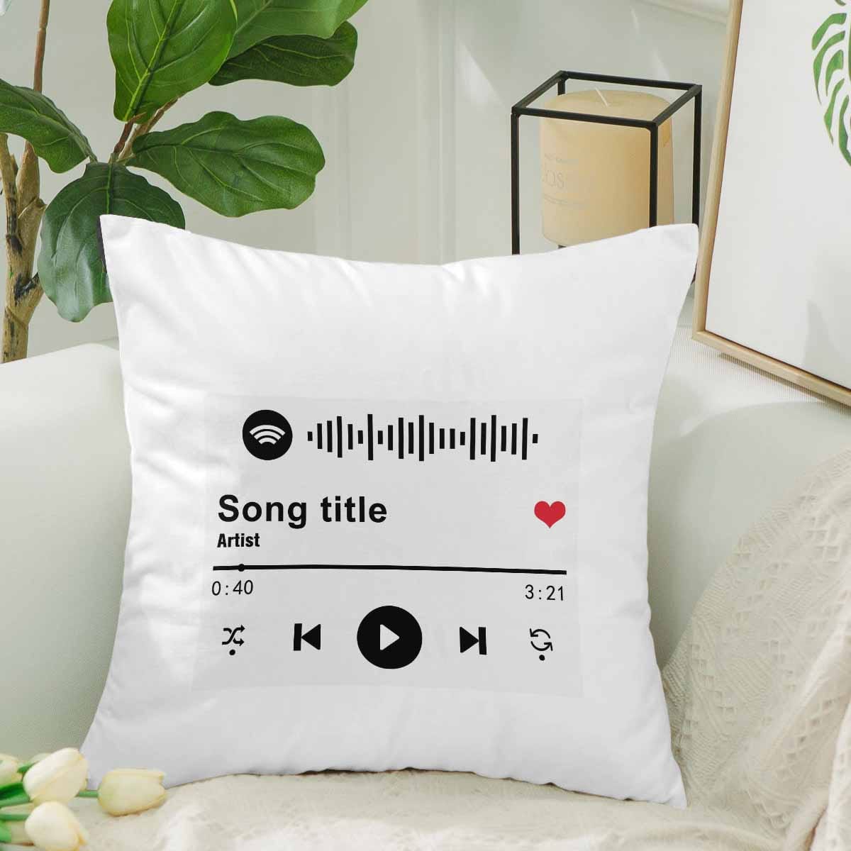 Custom Song Title And Artist Throw Pillow Cover