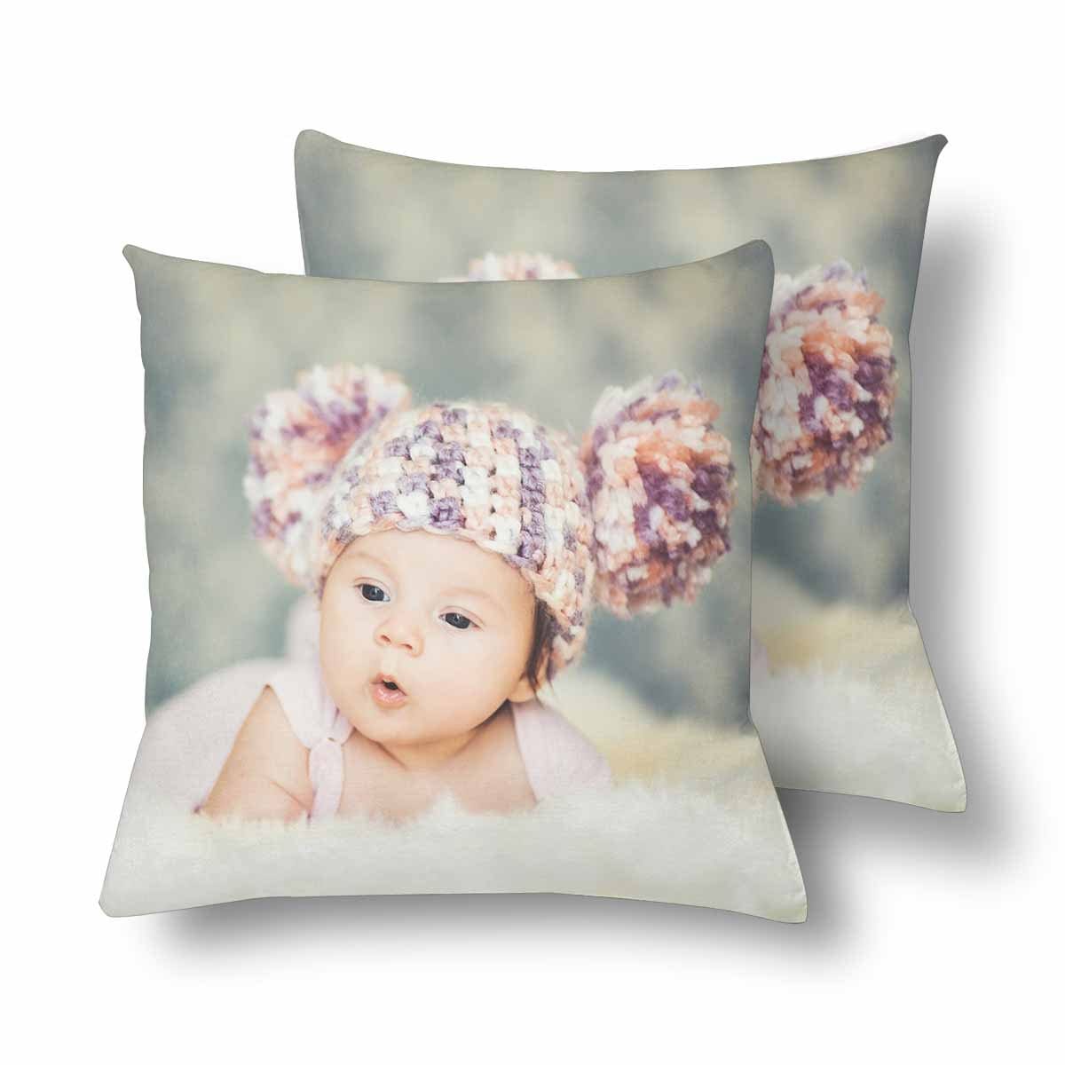 Personalized Photo Throw Pillow Cover Custom Pillow Case with Baby Picture