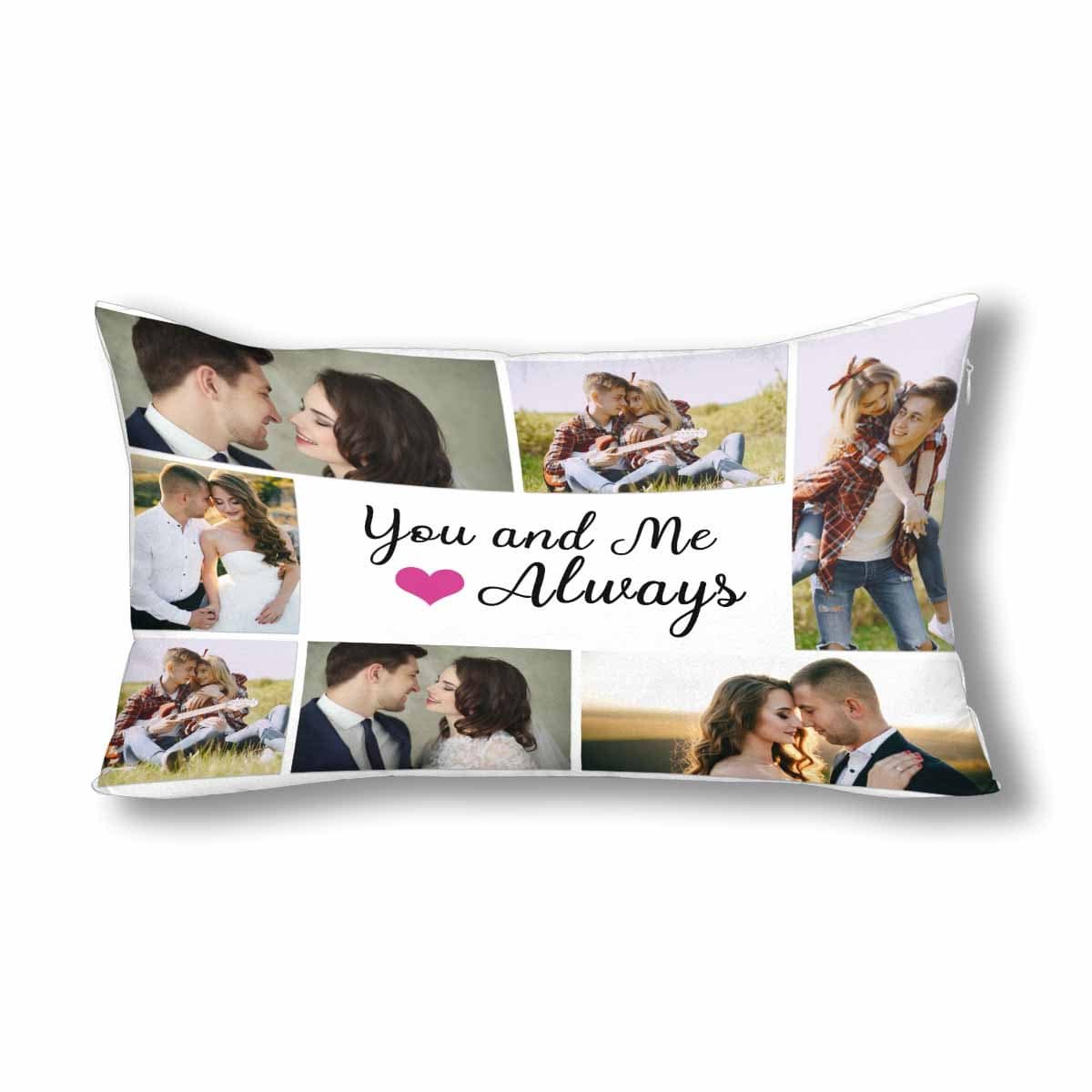 Photo Collage Pillowcase Custom Photo You And Me Rectangle Pillow Case
