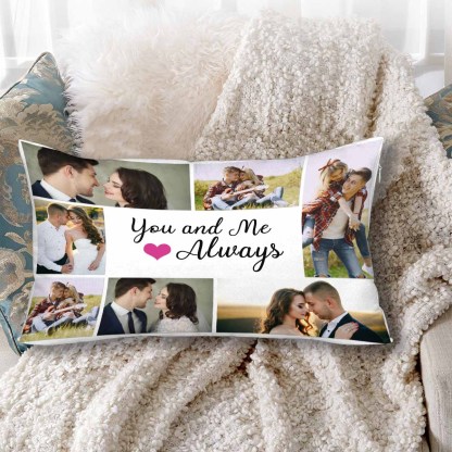 Photo Collage Pillowcase Custom Photo You And Me Rectangle Pillow Case