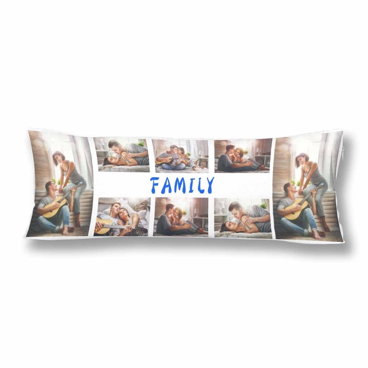 Print Photo on Body Pillow Cover Custom Text&Photo Body Pillow Case 20"x54"