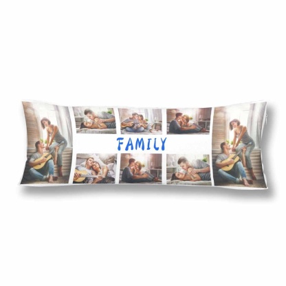 Print Photo on Body Pillow Cover Custom Text&Photo Body Pillow Case 20"x54"