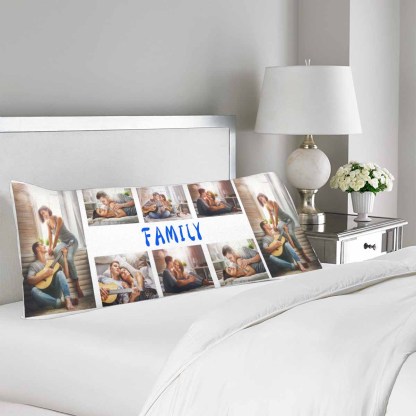 Print Photo on Body Pillow Cover Custom Text&Photo Body Pillow Case 20"x54"