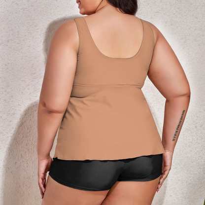 Custom #Plus-Size Swimdress And Shorts Custom Face My Husband Swimsuit Personalized Tankini Bathing Suit For Women 2 Piece Swmsuit - YesCustom
