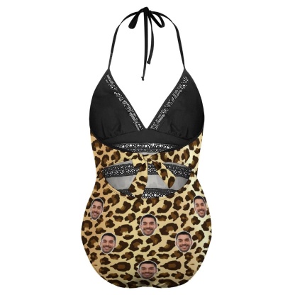 Custom #Plus Size Swimsuit-Custom Face Summer Sexy Swimsuits Personalized Women's New Strap One Piece Bathing Suit Vacation - YesCustom