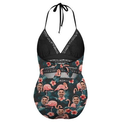 Custom #Plus Size Swimsuit-Custom Face Summer Sexy Swimsuits Personalized Women's New Strap One Piece Bathing Suit Vacation - YesCustom