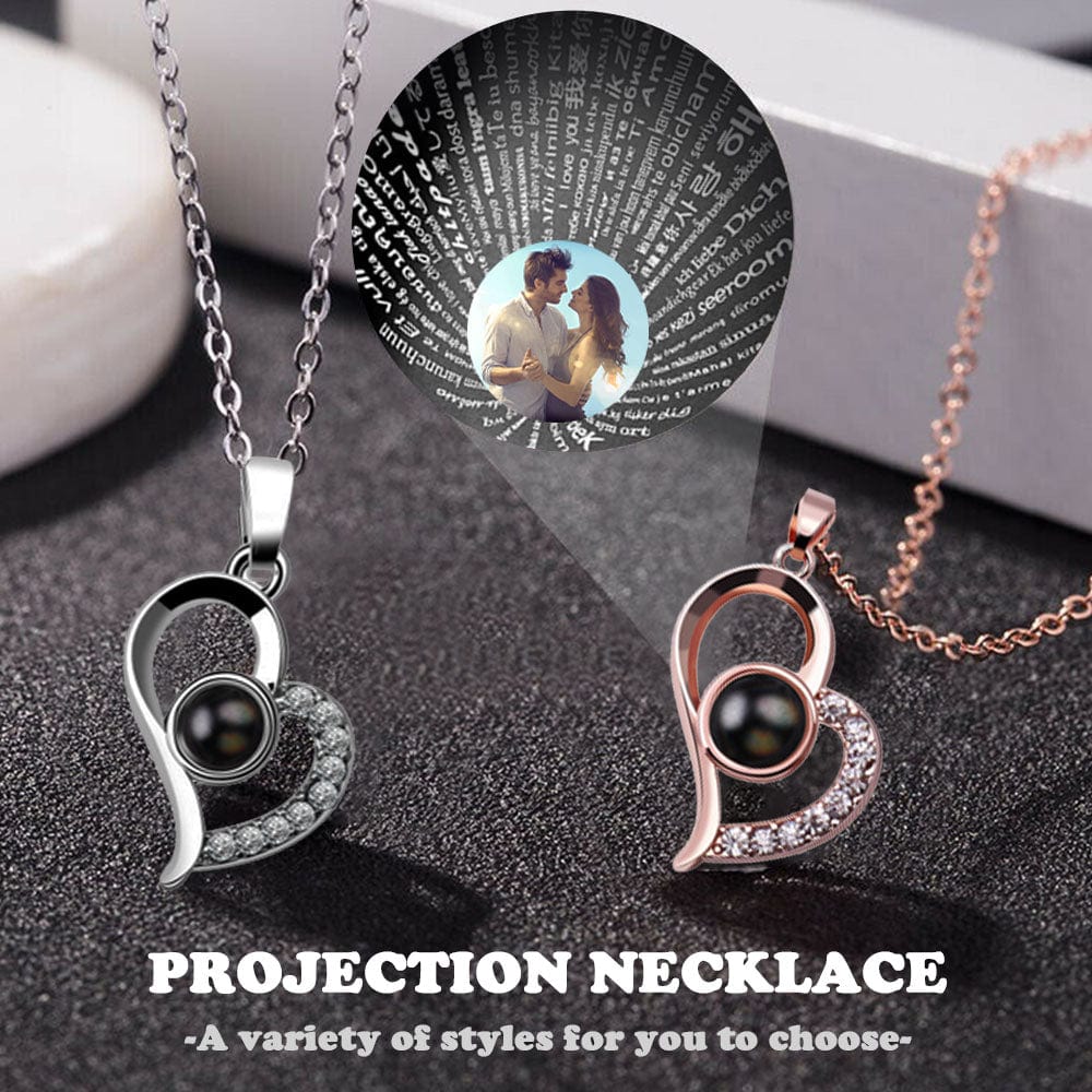 Custom Photo Projection Necklace Customized I Love You Necklace
