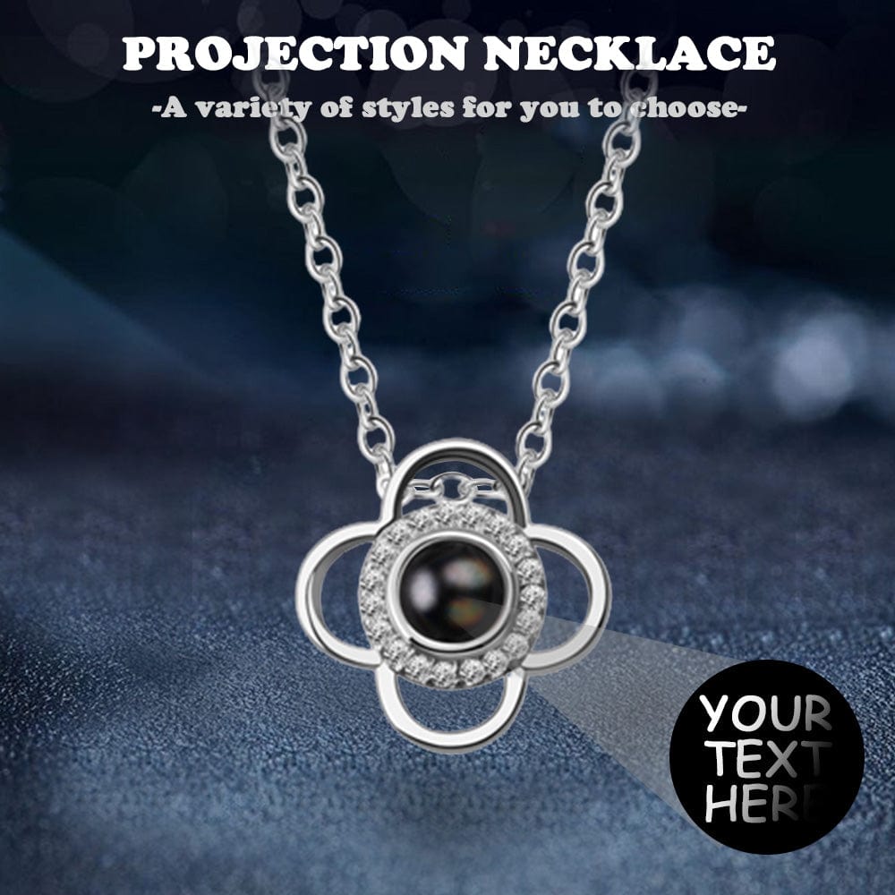 Custom Text Projection Necklace Customized Your Lover's Name Jewelry