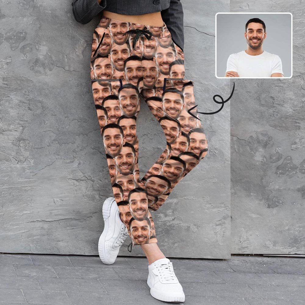 Custom Face Women Casual Drawstring Pants Personalized Quick Dry Pants