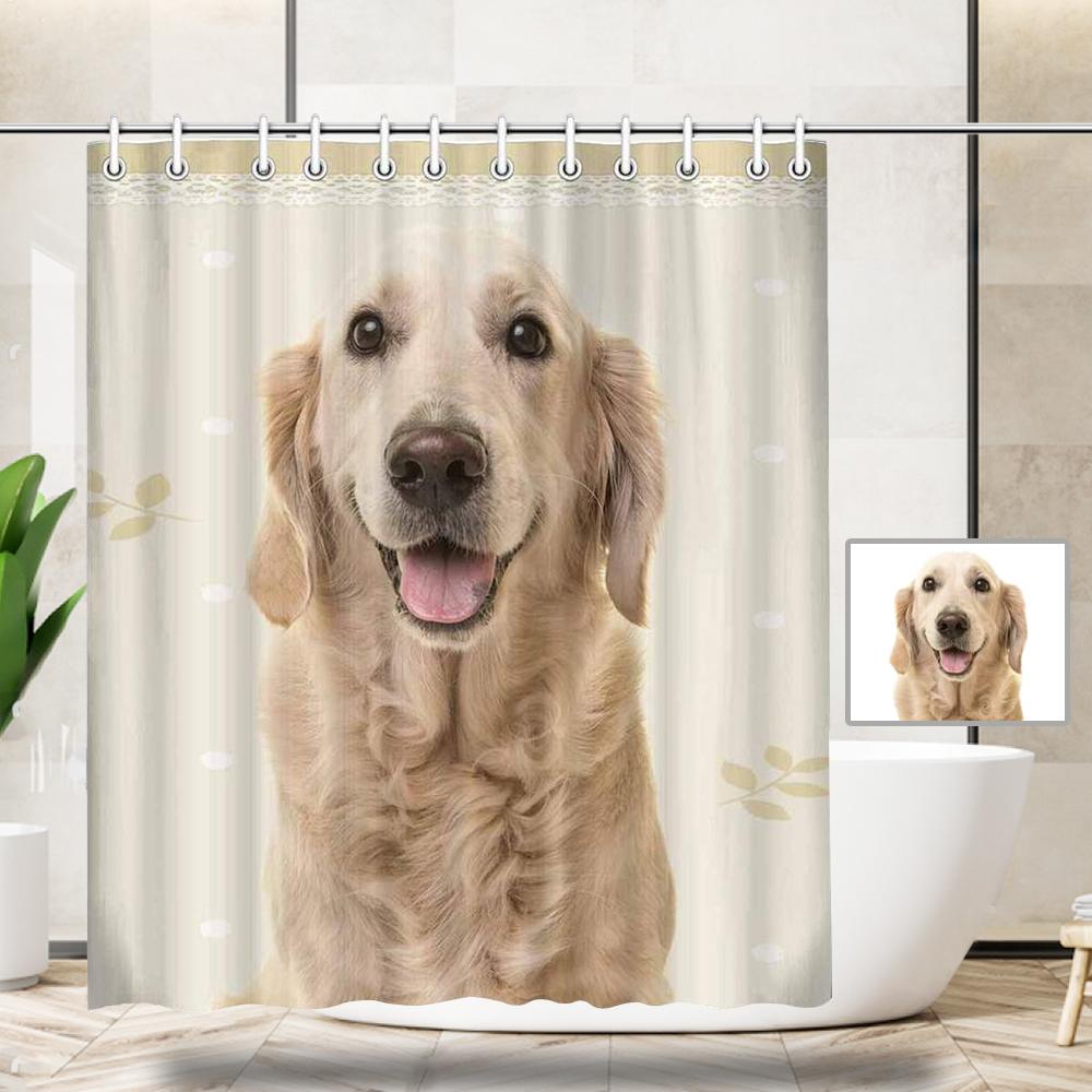 Custom Custom Dog Photo Shower Curtain 66"x72" - YesCustom
