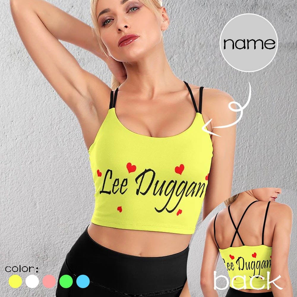 custom name sports bra