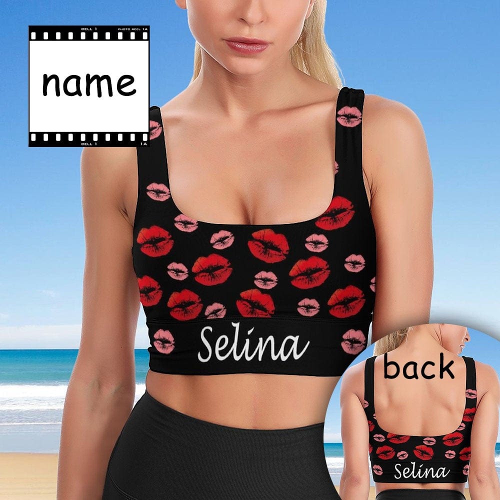 custom name sports bra