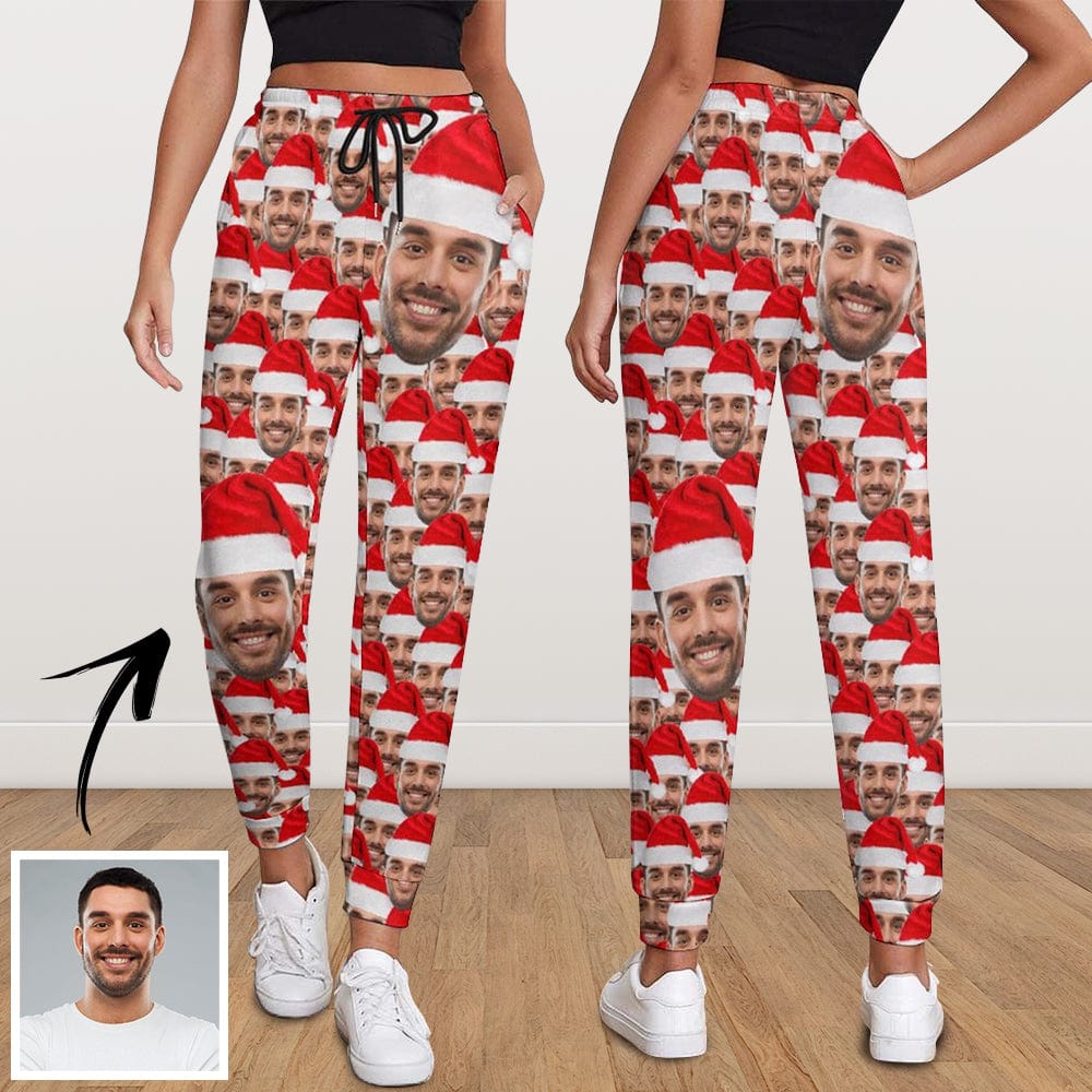 Personalized Sweatpants Custom Face Christmas Womens Casual Sweatpants