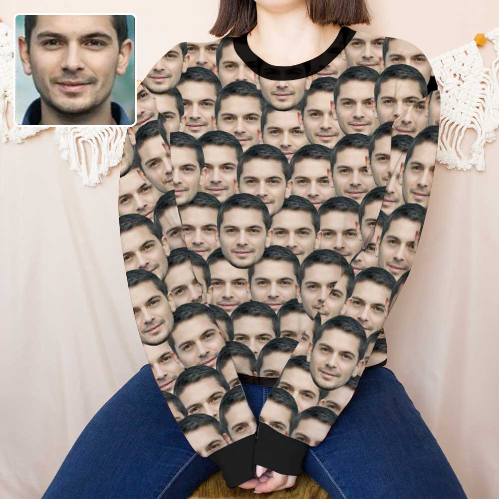 custom seamless face sweatshirt