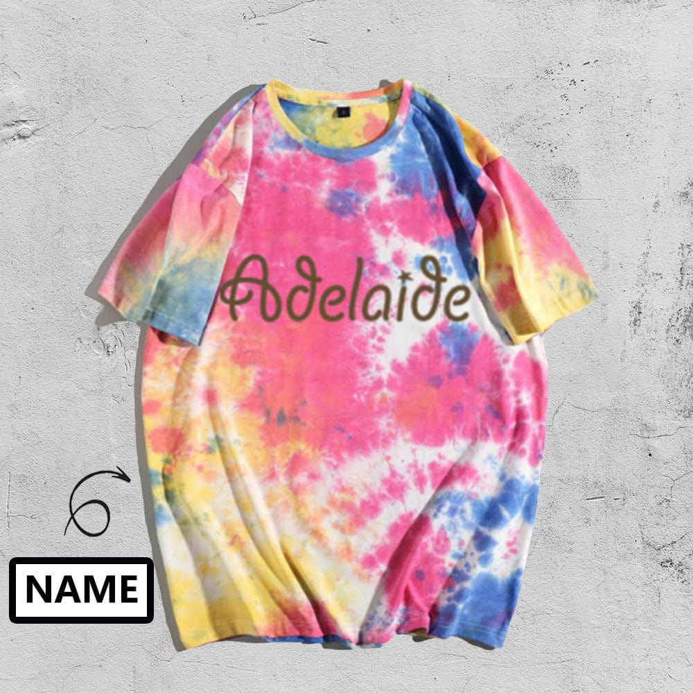 Custom Name Tie-dye T-shirt