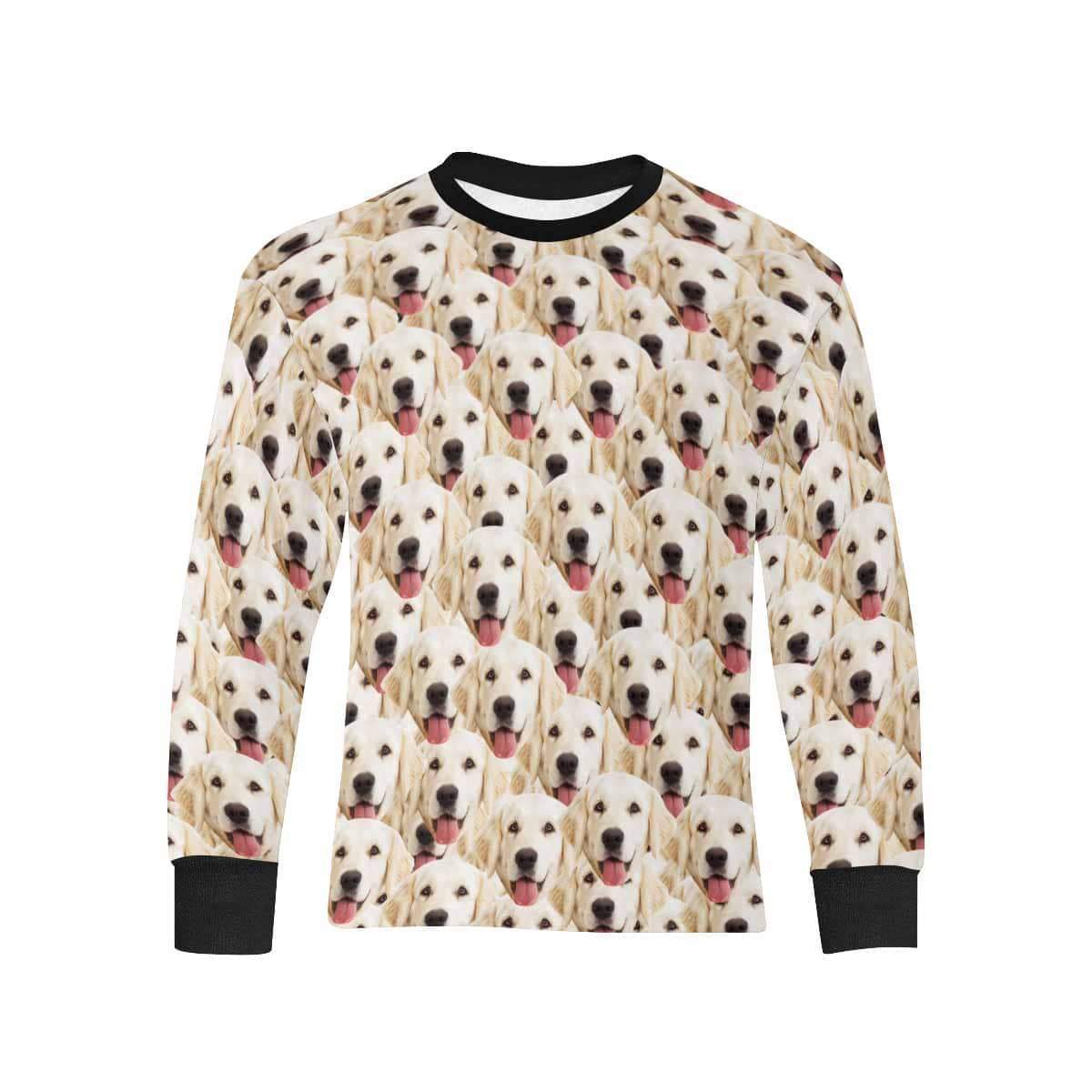Custom #7-16Y Custom Face Favorite Kids' Rib Cuff Long Sleeve T-shirt - YesCustom