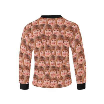 Custom #7-16Y Custom Face Funny Kids' Rib Cuff Long Sleeve T-shirt - YesCustom
