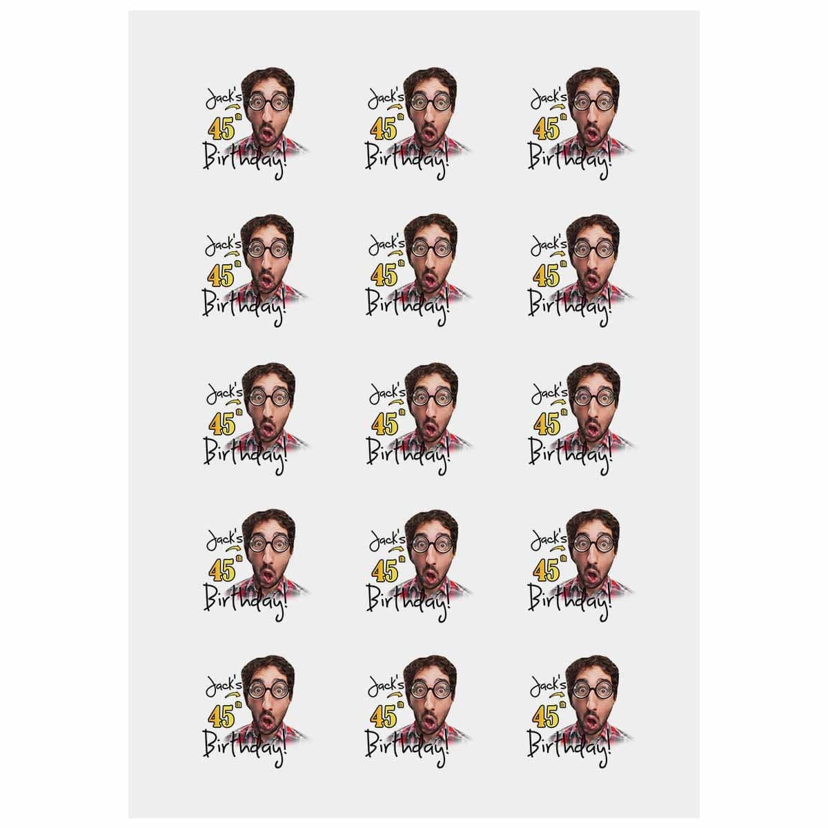Custom Face&Name&Age Birthday Temporary Tattoo