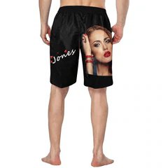 Custom #Tiktok Recommended#Couple Swimwear Beachs Shorts Bathingsuit Custom Face&Text Beach Shorts And Lover's Face Swimsuit - YesCustom
