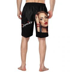 Custom #Tiktok Recommended#Couple Swimwear Beachs Shorts Bathingsuit Custom Face&Text Beach Shorts And Lover's Face Swimsuit - YesCustom